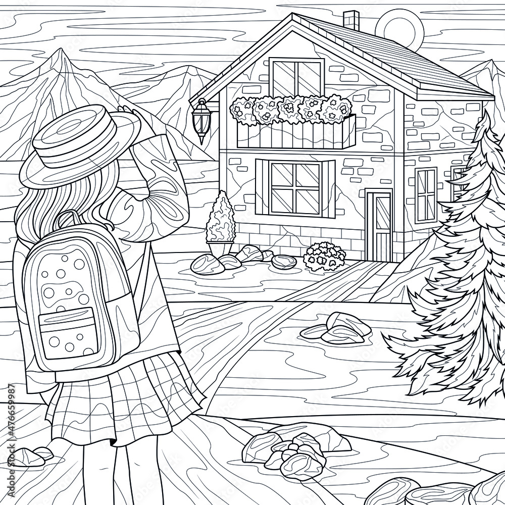 Country Girl Coloring Pages