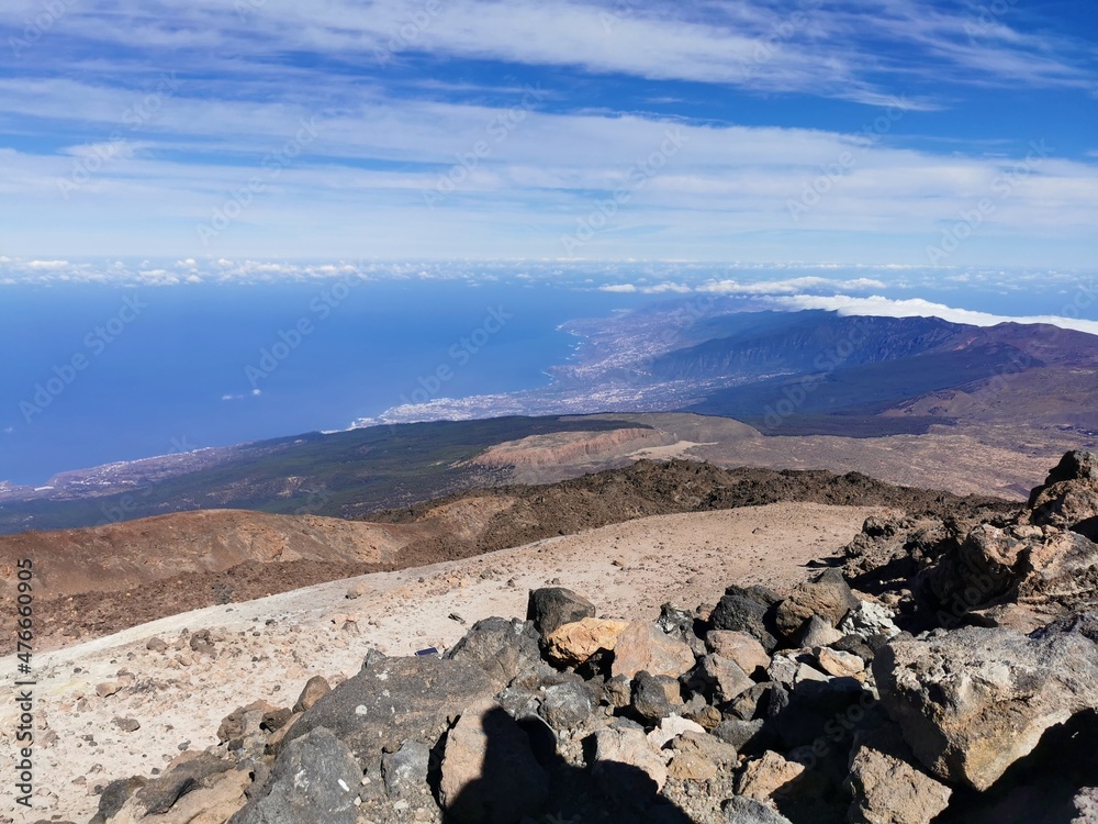 A volcanic landscape near El Teide, Tenerife. 
