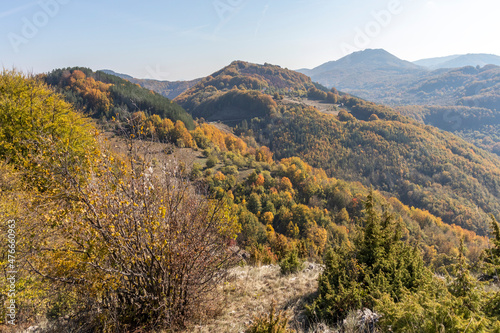 Autumn Landscape of Erul mountain near Kamenititsa peak, Bulgaria