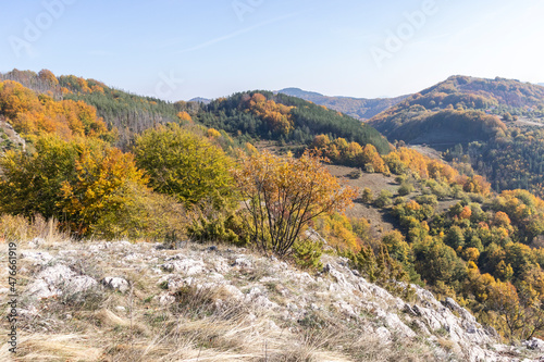 Autumn Landscape of Erul mountain near Kamenititsa peak, Bulgaria