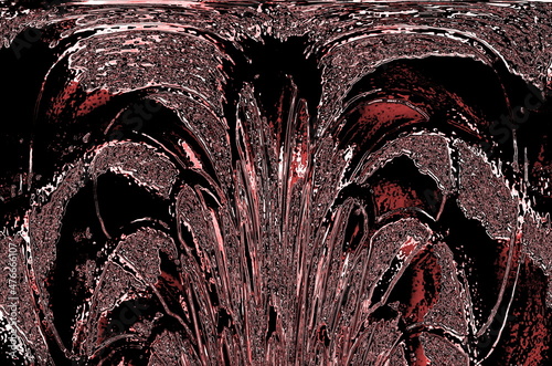 Graphic abstract drawing, similar to imitation of a volcanic eruption.