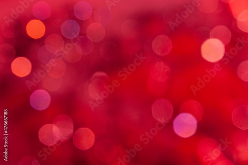 Dark red blurred background with bokeh hexagonal