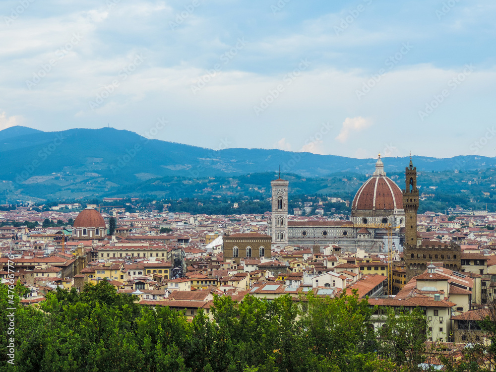 Beautiful view of Florence and it's Cathedral - Florence, Italy
