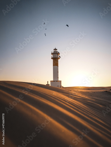 Fangar Lighthouse in the sunset