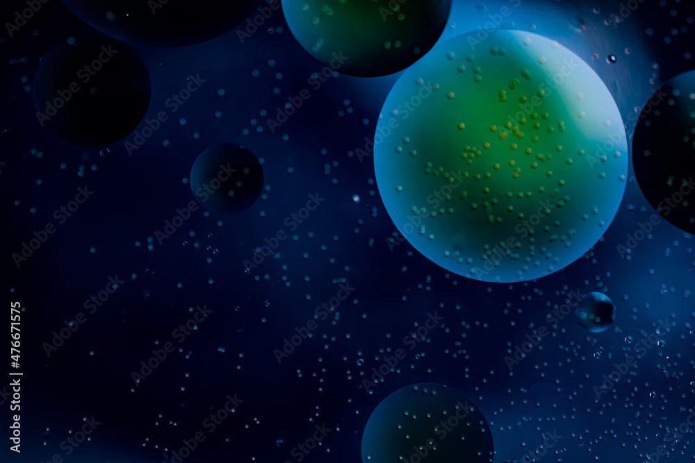 Fototapeta premium background of spherical bubbles, artificial cosmos