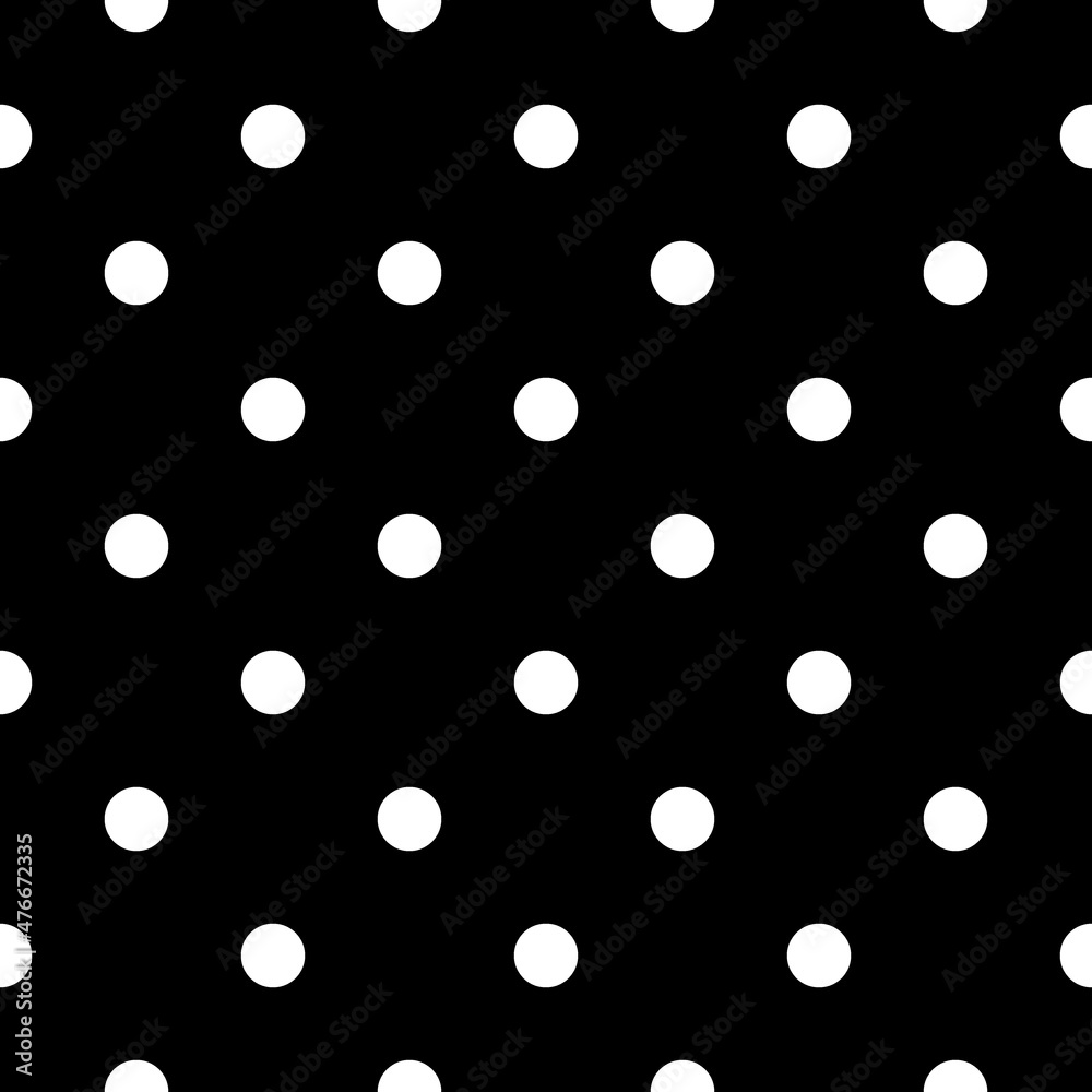 Seamless pattern. Big dots wallpaper. Circles image. Polka dot motif. Circular figures backdrop. Rounds background. Dotted motif. Digital paper, textile print, web design, abstract. Vector ornament
