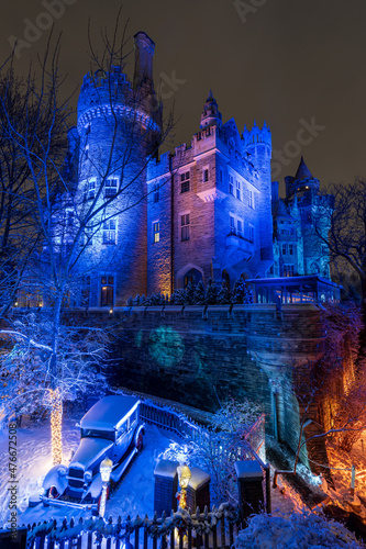 Photography Casa Loma winter night illumination