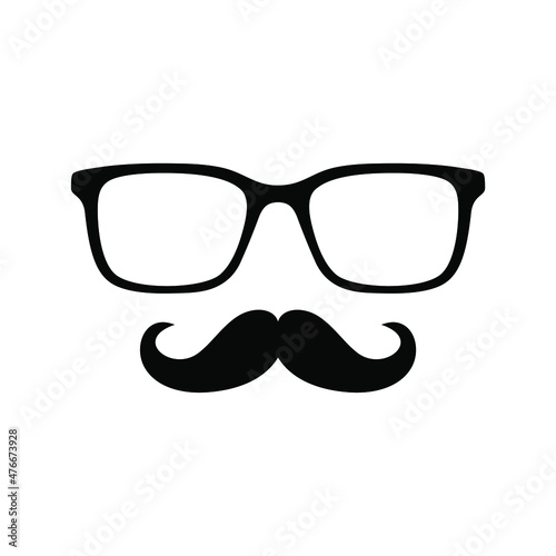hipster glasses mustache