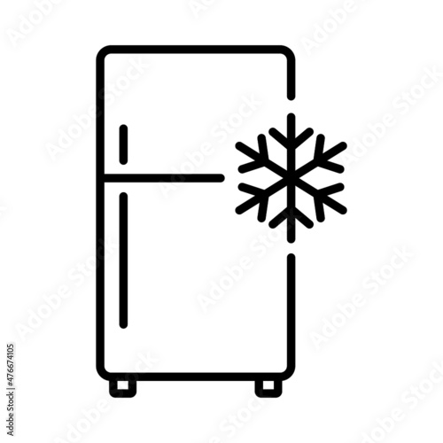 refrigerator in outline icon