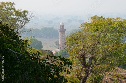 View to Hiran Minar, the elephant tower photo