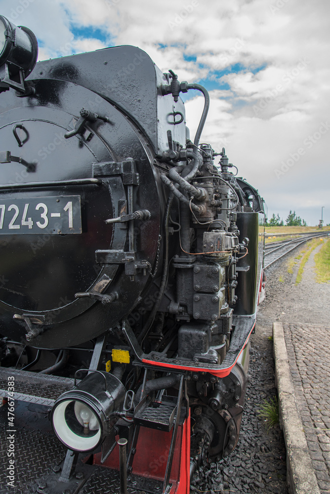 Fototapeta premium Brocken Steam Locomotive in the Harz Mountains