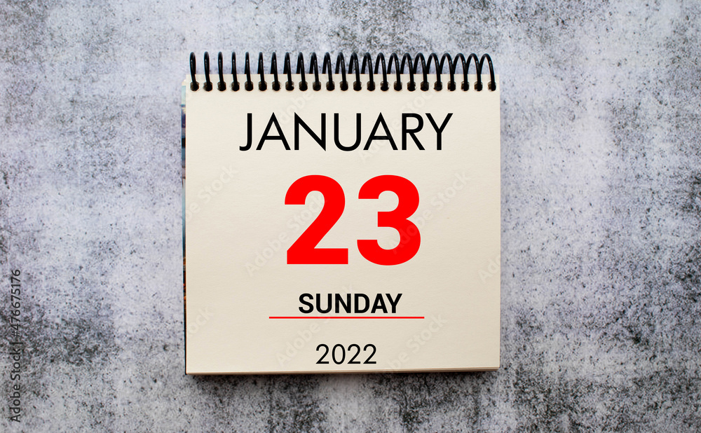 Icon page calendar day - 23 January. Date day week Sunday, Monday, Tuesday, Wednesday, Thursday, Friday, Saturday. Icon page calendar day - 23 January. Date day week Sunday, Monday, Tuesday, Wednesday, Thursday, Friday, Saturday.