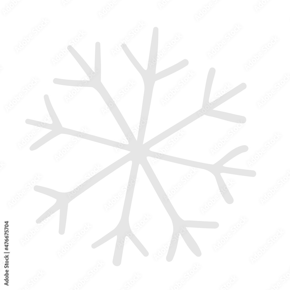 A snowflake drawn by hand. Winter Christmas Decoration A snowflake drawn by hand. Winter Christmas Decoration