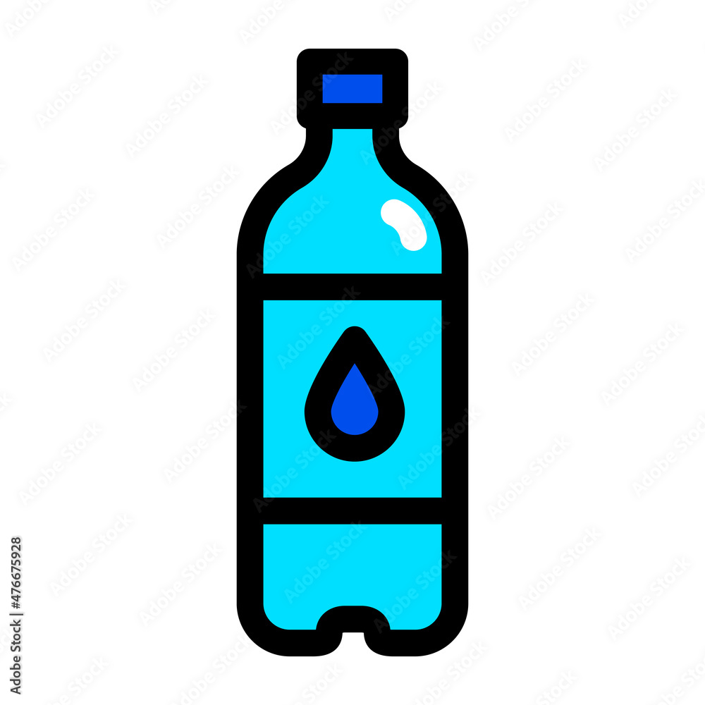 plastic water drop delivery color icon