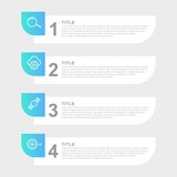 Modern infographic template. Creative element design with marketing icons. Business concept with 4 options, steps, sections.