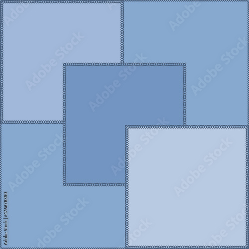 Seamless pattern on a square background - patchwork quilt. Design element.