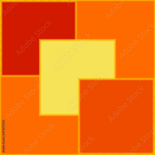 Seamless pattern on a square background - patchwork quilt. Design element.