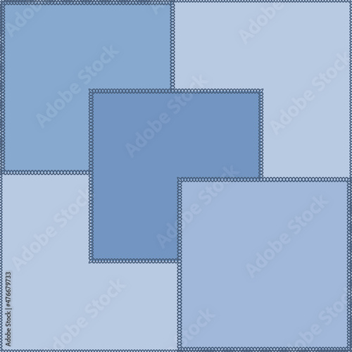 Seamless pattern on a square background - patchwork quilt. Design element.