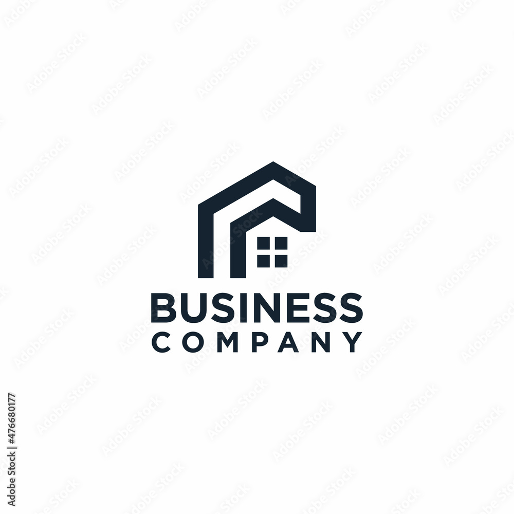 letter r and home logo design, construction and building business logo concept letter r and home logo design, construction and building business logo concept