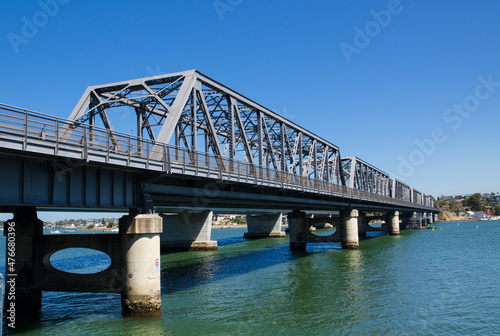Tom Uglys Bridge is pratt truss spans that cross the Georges River in southern Sydney, in the state of New South Wales, Australia. photo