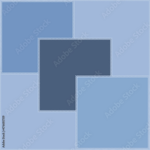 Seamless pattern on a square background - patchwork quilt. Design element.