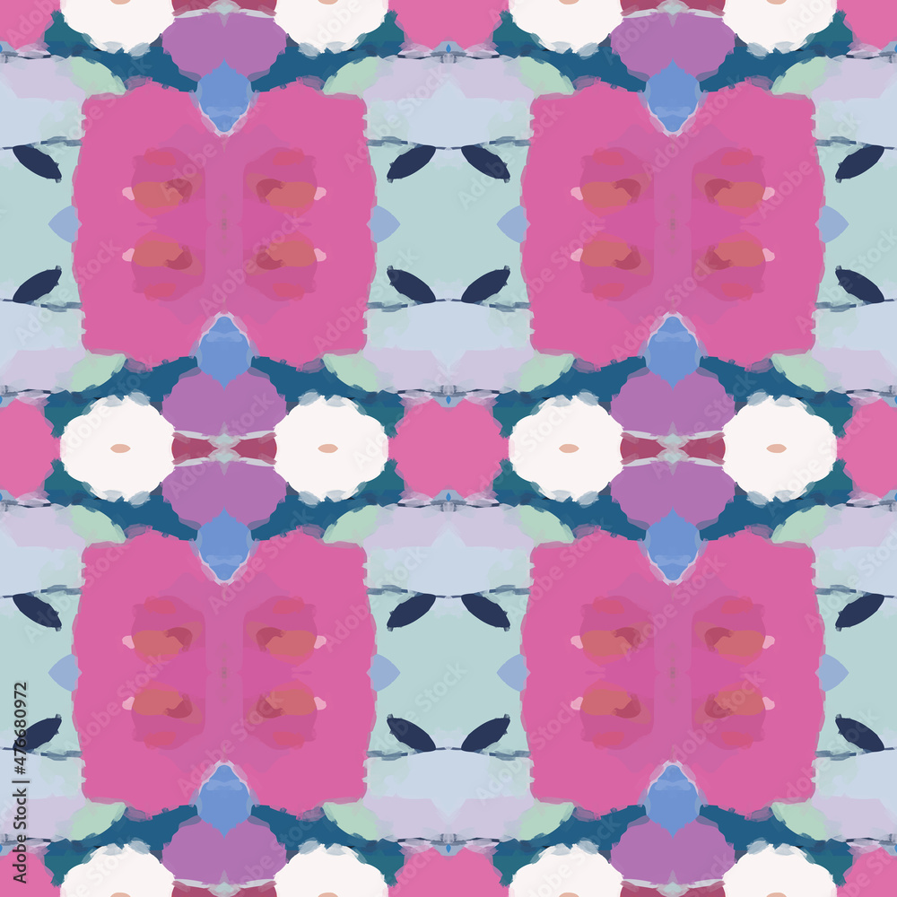 Abstract plants and flowers seamless pattern Abstract plants and flowers seamless pattern