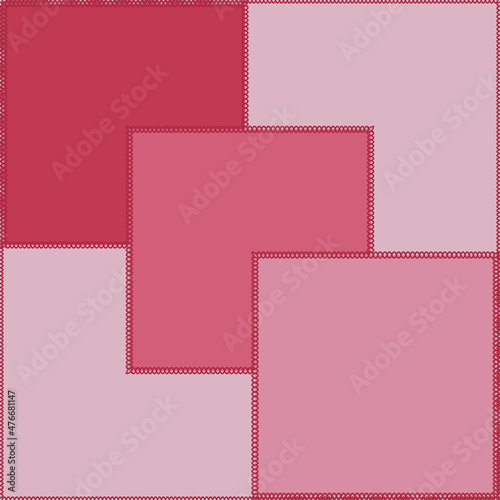 Seamless pattern on a square background - patchwork quilt. Design element.