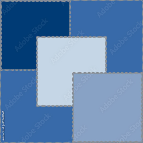 Seamless pattern on a square background - patchwork quilt. Design element.