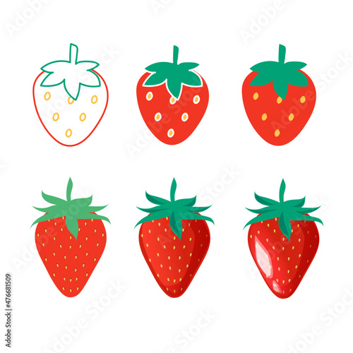 set of strawberries