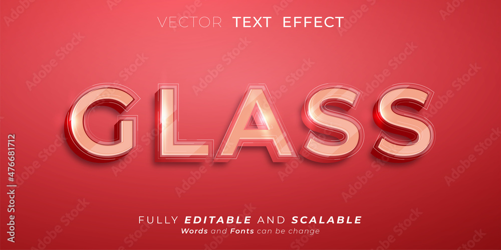 Glass Text effect Editable 3d text style Glass Text effect Editable 3d text style