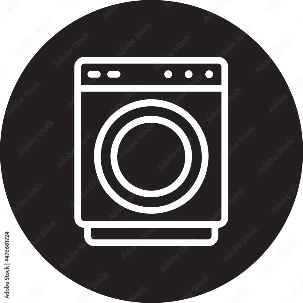 washing machine glyph icon