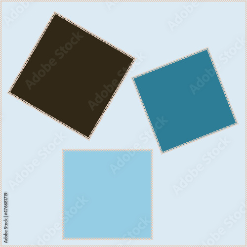 Seamless pattern on a square background - patchwork quilt. Design element.