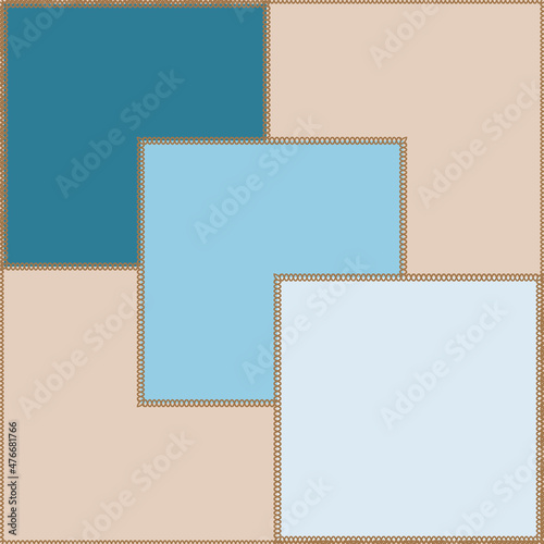 Seamless pattern on a square background - patchwork quilt. Design element.