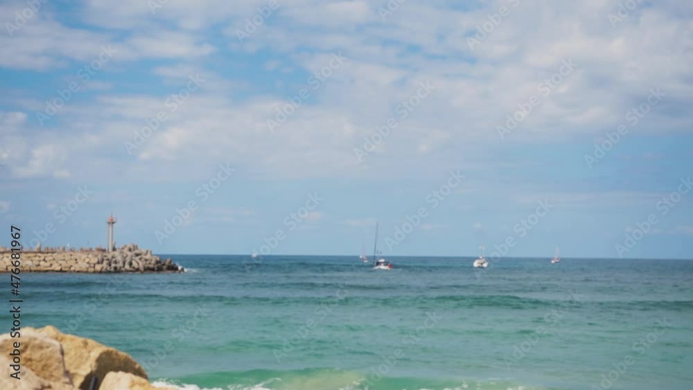 Yachts Sailing Herzeliya Beach Israel Time Lapse Yachts Sailing Herzeliya Beach Israel Time Lapse