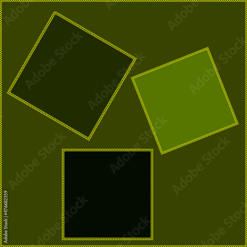Seamless pattern on a square background - patchwork quilt. Design element.