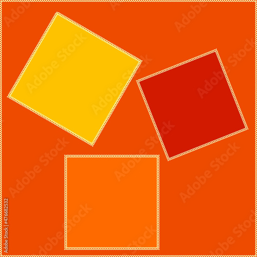 Seamless pattern on a square background - patchwork quilt. Design element.