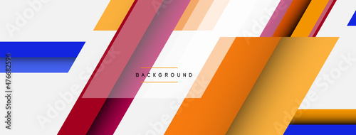 Vector background. Abstract overlapping color lines design with shadow effects. Illustration for wallpaper banner background or landing page