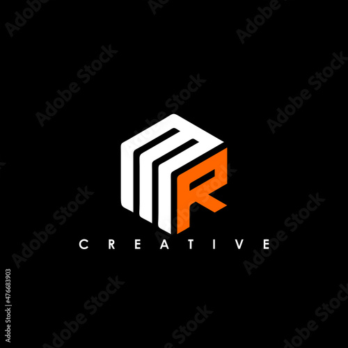 MR Letter Initial Logo Design Template Vector Illustration