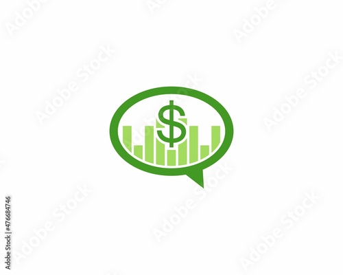 Free Download Bubble chat with chart growth up inside - GFXLoad
