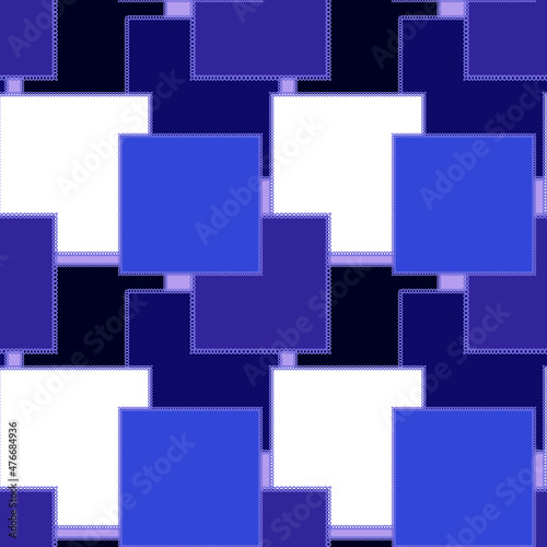 Seamless pattern on a square background - patchwork quilt. Design element.