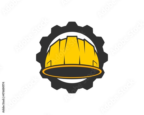 Mechanical gear with safety helmet inside