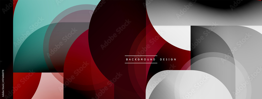 Round triangle shapes lines and circles. Geometric vector illustration for wallpaper banner background or landing page Round triangle shapes lines and circles. Geometric vector illustration for wallpaper banner background or landing page