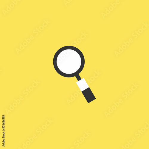 Modern flat icon search or magnifying glass in trendy flat style isolated on background. Clock icon page symbol for your website design Clock icon logo, app, UI.