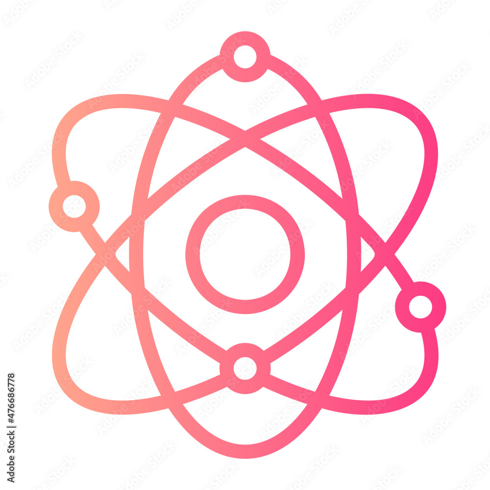 atom gradient icon atom gradient icon