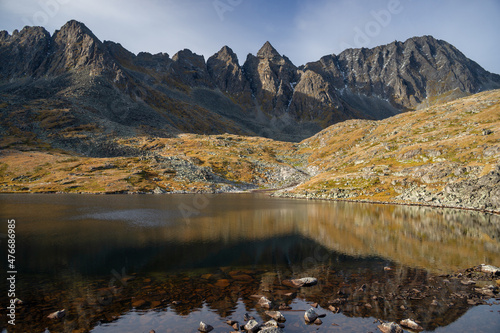 Lake in the mountains of the Eastern Sayan photo
