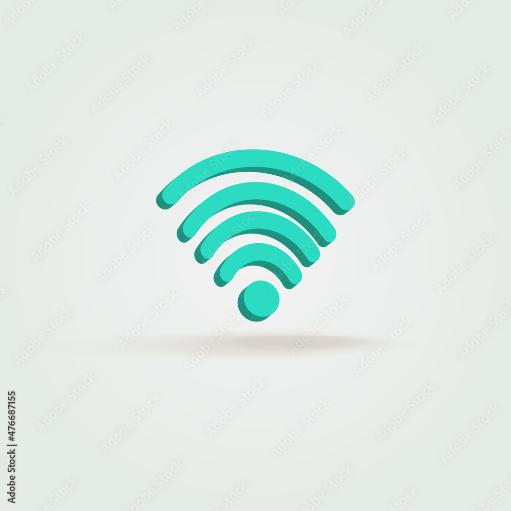 3D Wi-Fi icon design concept. wifi symbol. illustration. 3D Wi-Fi icon design concept. wifi symbol. illustration.