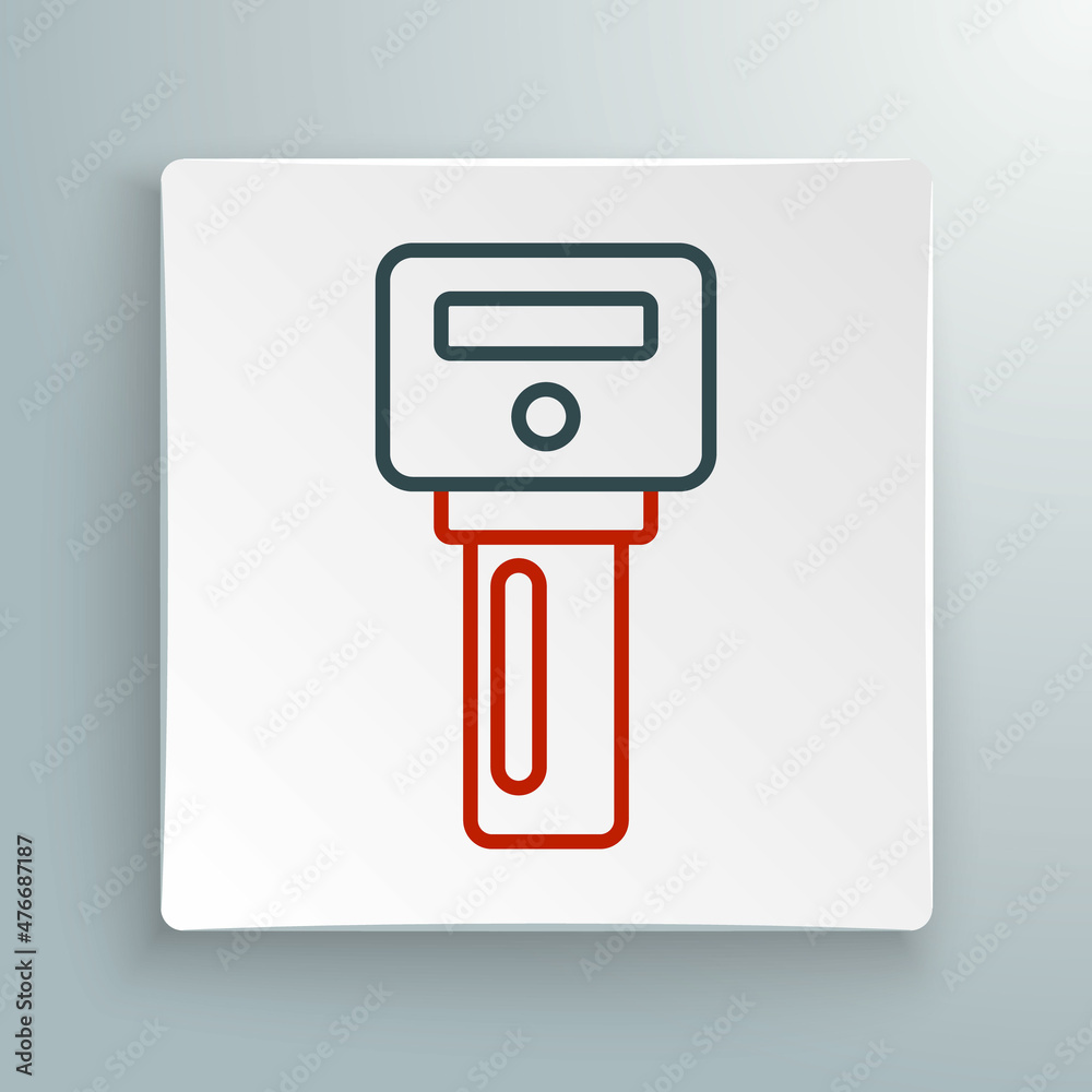Line Car key with remote icon isolated on white background. Car key and alarm system. Colorful outline concept. Vector Line Car key with remote icon isolated on white background. Car key and alarm system. Colorful outline concept. Vector