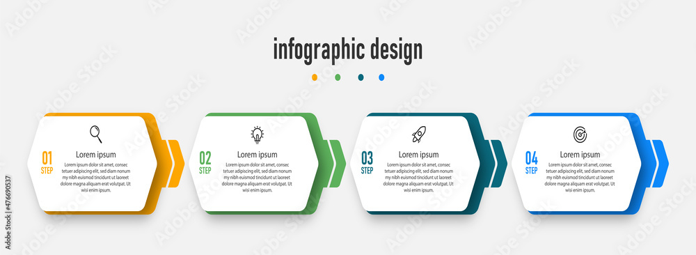 Business infographic design elements flowchart steps Business infographic design elements flowchart steps