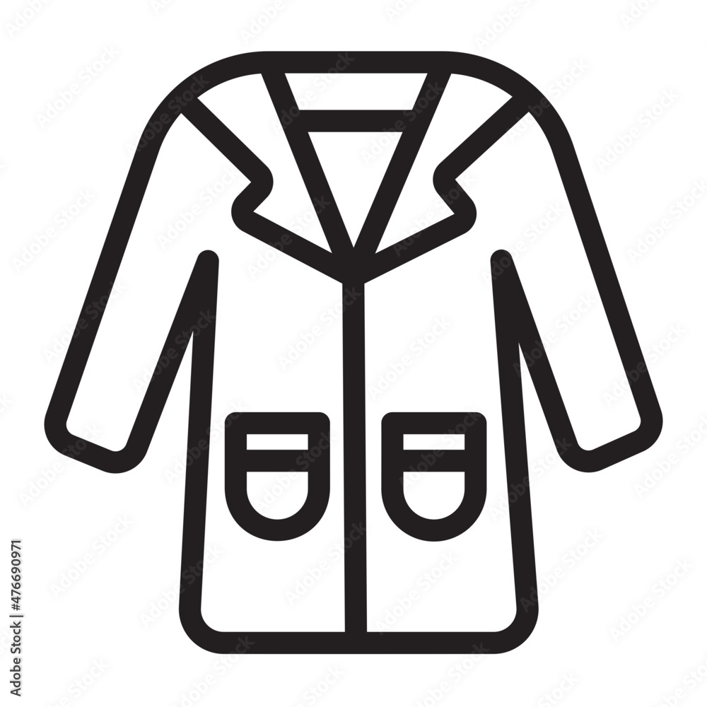 lab coat outline icon Stock Vector Adobe Stock