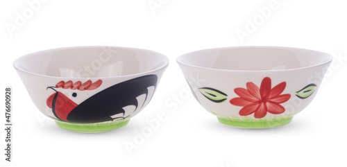 white bowl ceramic  isolated on white background